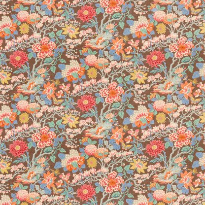 Little Magnolia Fabric by G P & J Baker in Espresso