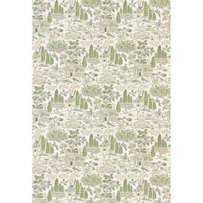 Home Park Fabric by G P & J Baker in Green/Blue