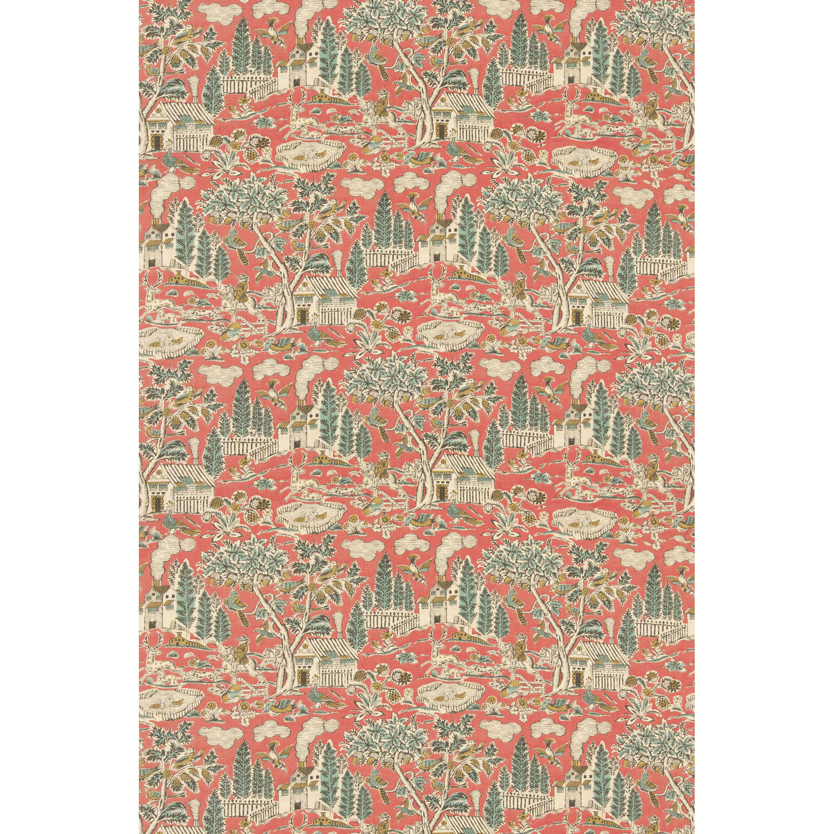 Home Park Fabric by G P & J Baker in Old Red
