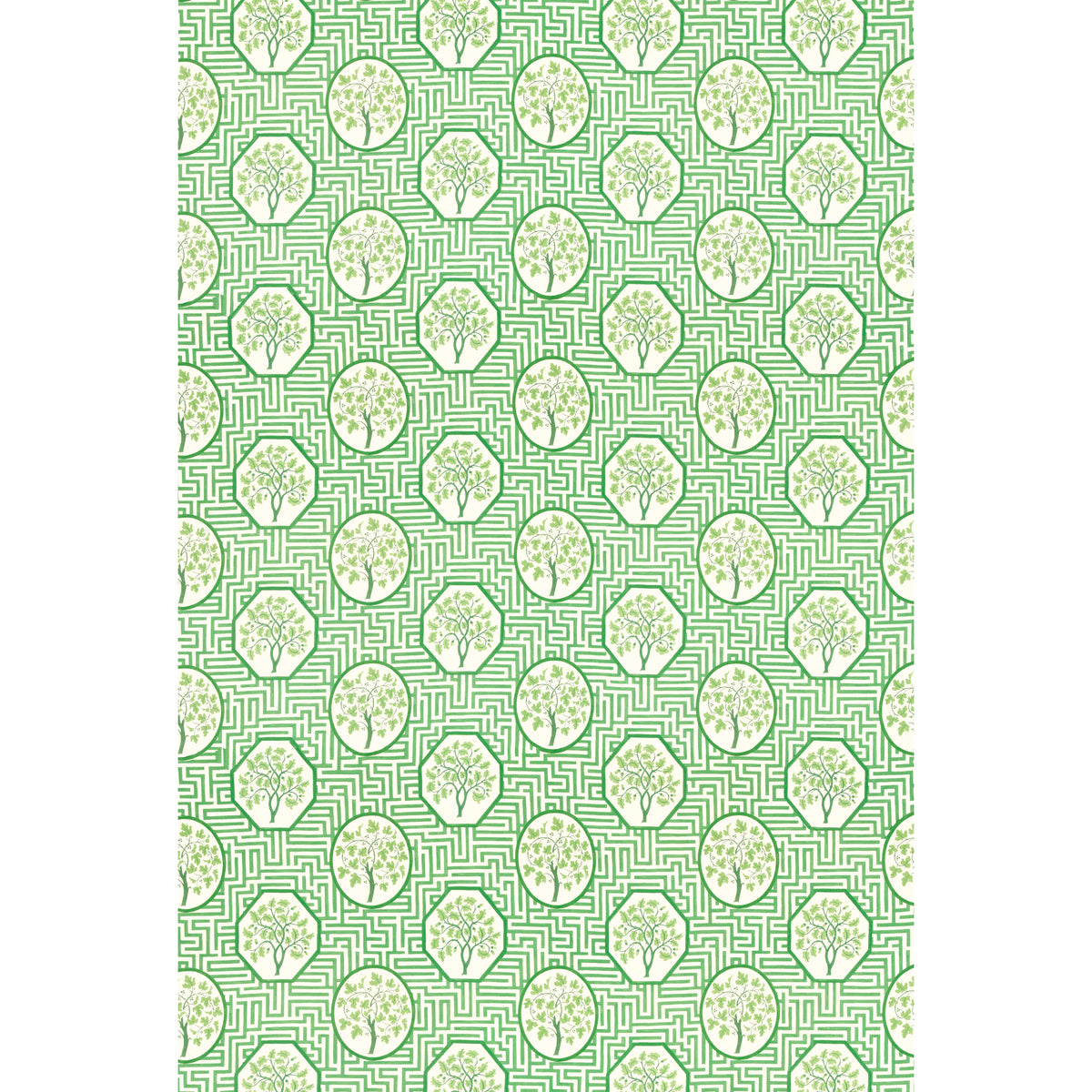 Royal Maze Fabric by G P & J Baker in Royal Green