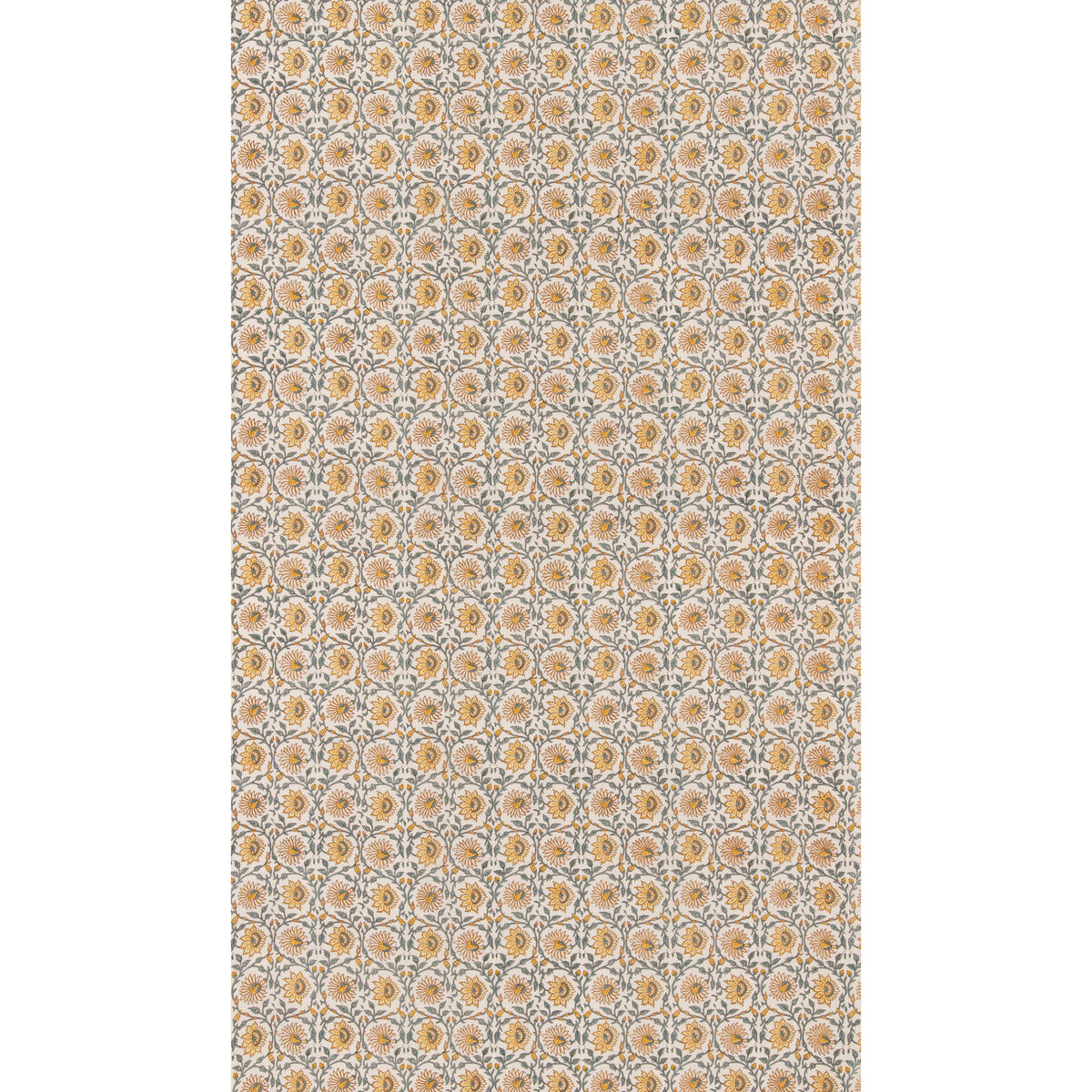 Cecily Fabric by G P & J Baker in Ochre/Teal