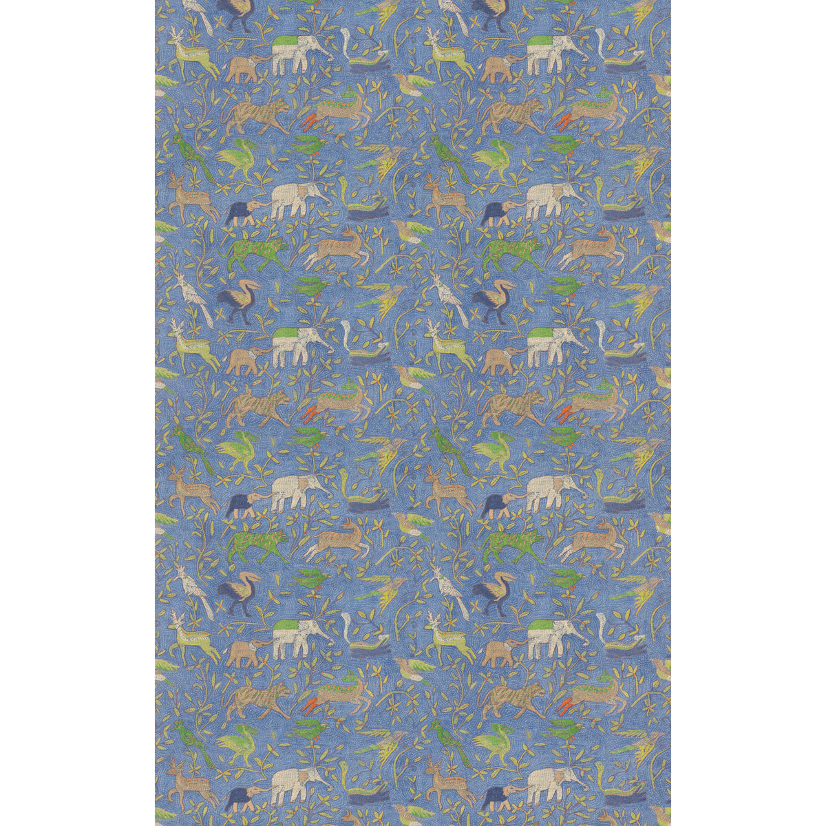 Noah's Ark Fabric by G P & J Baker in Blue