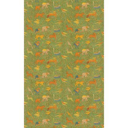 Noah's Ark Fabric by G P & J Baker in Green