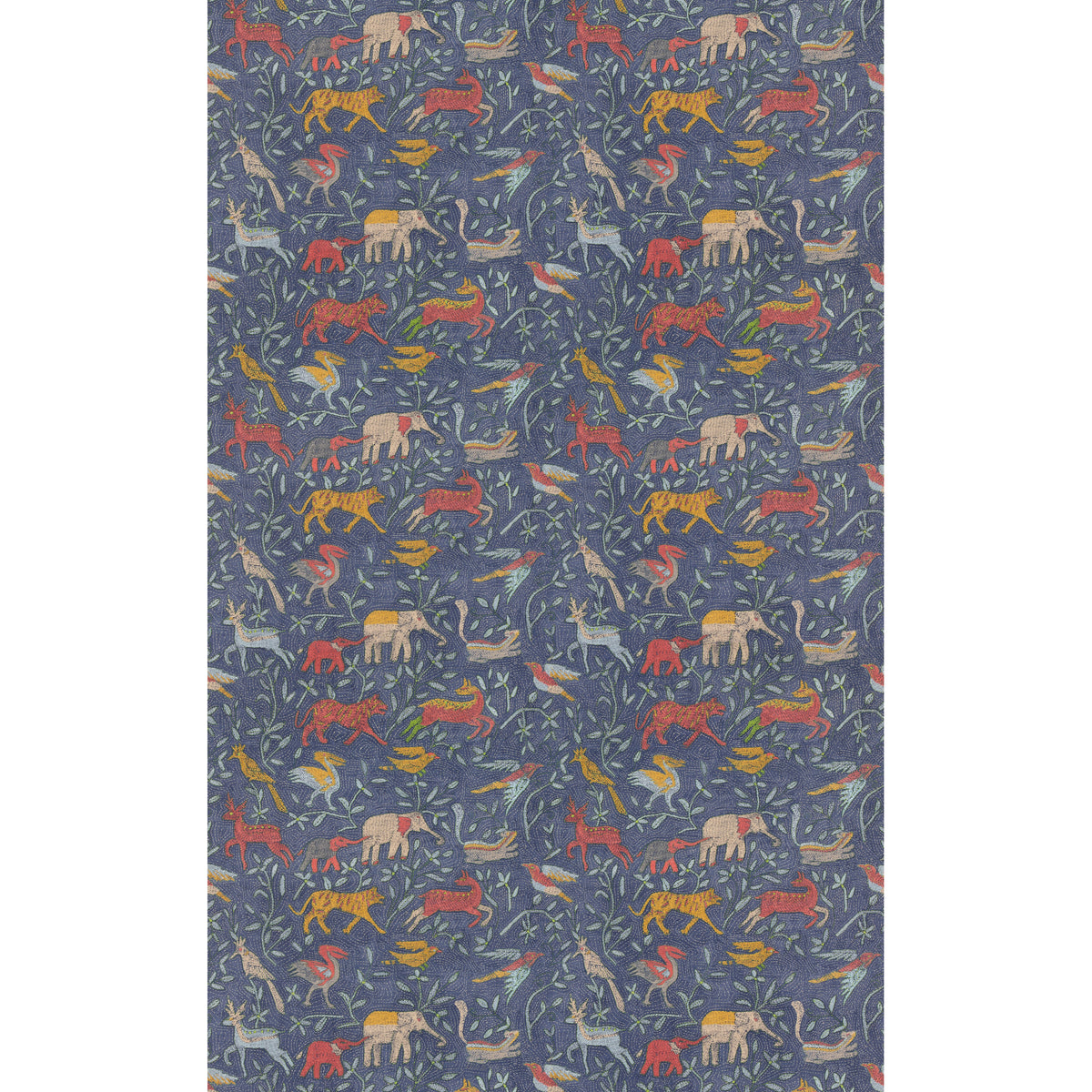 Noah's Ark Fabric by G P & J Baker in Indigo