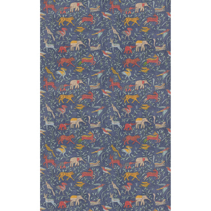 Noah's Ark Fabric by G P & J Baker in Indigo