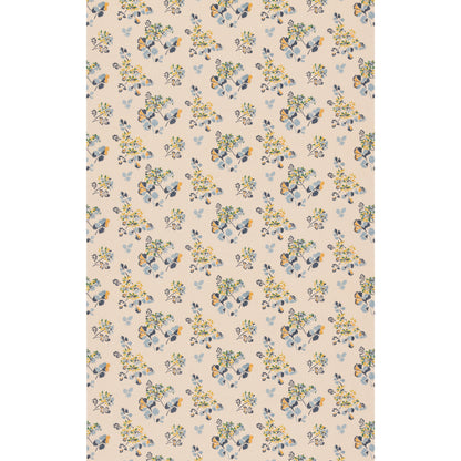 Forest Flower Fabric by G P & J Baker in Blue/Green