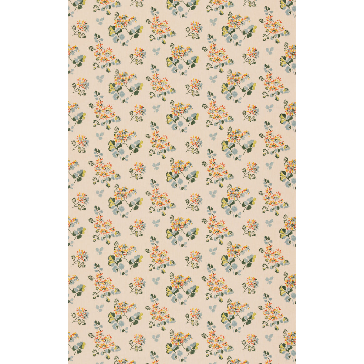 Forest Flower Fabric by G P & J Baker in Teal/Spice