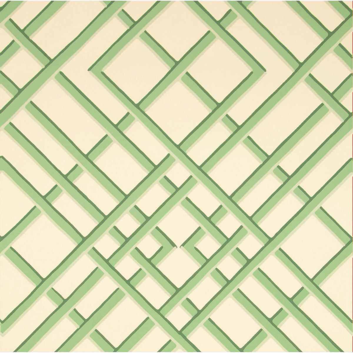 Treillage Sidewall - Celadon On Off-White