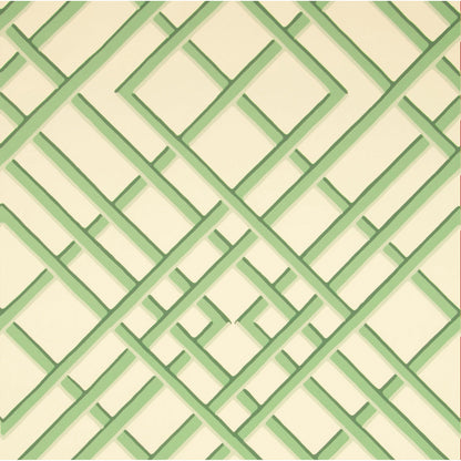 Treillage Sidewall - Celadon On Off-White