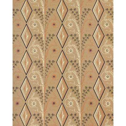 Gallier Diamond - Brown And Green On Beige