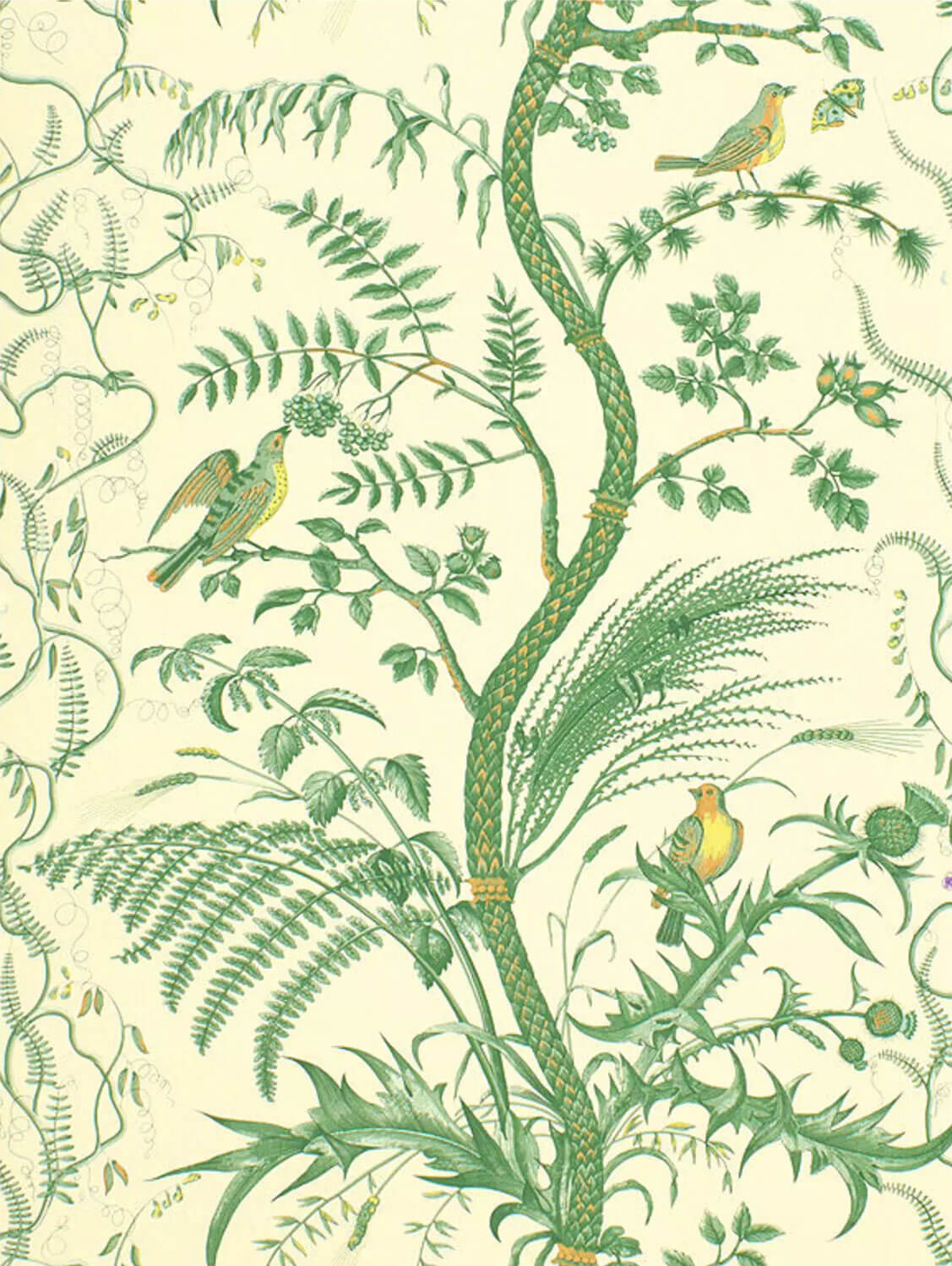 Bird and Thistle Wallpaper