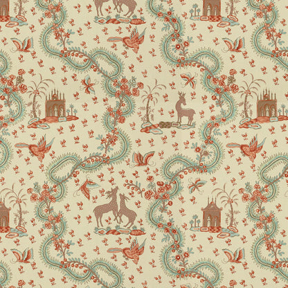 Pondichery Fabric by Brunschwig & Fils in Turquoise