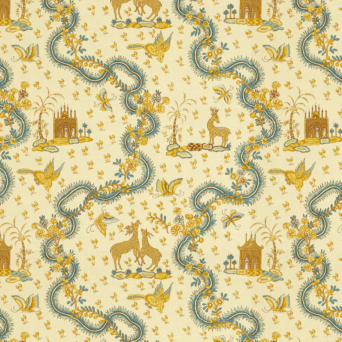 Pondichery Fabric by Brunschwig & Fils in Ambre