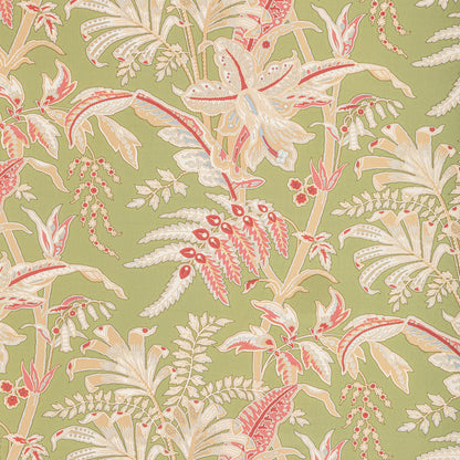 Seychelles Cotton Print Fabric by Brunschwig & Fils in Leaf
