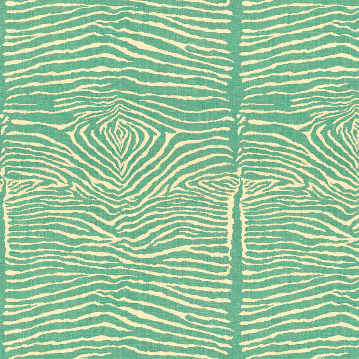 Le Zebre Linen Print Fabric by Brunschwig & Fils in Aqua