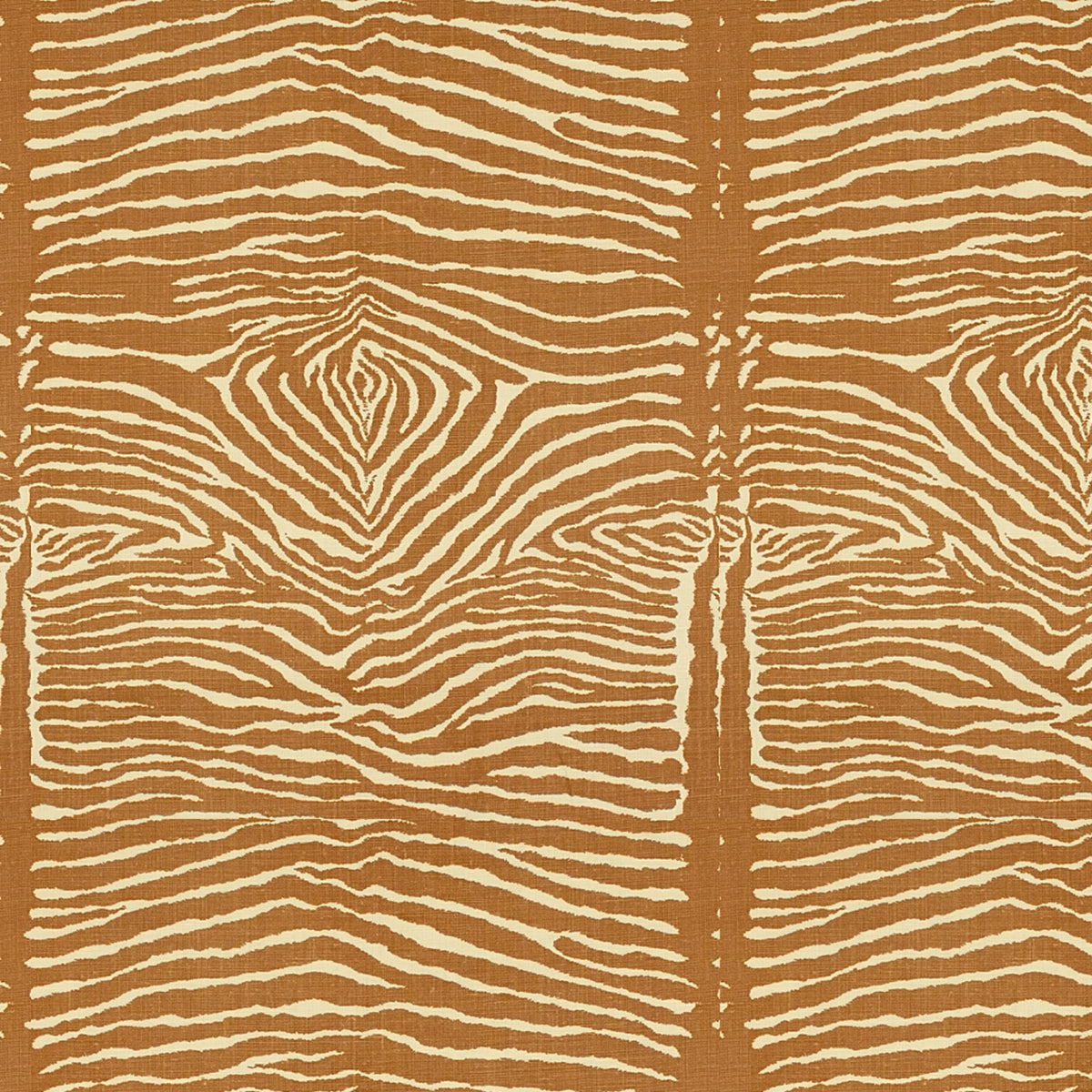 Le Zebre Linen Print Fabric by Brunschwig & Fils in Caramel