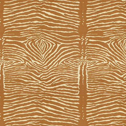 Le Zebre Linen Print Fabric by Brunschwig & Fils in Caramel