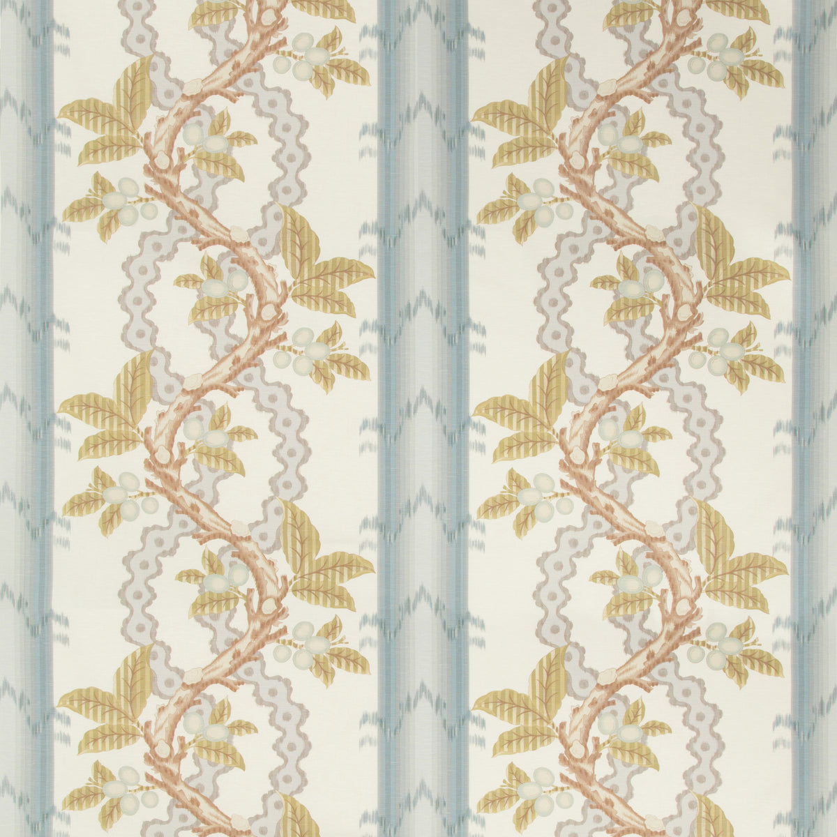 Josselin Cotton And Linen Print Fabric by Brunschwig & Fils in Slate/Grey
