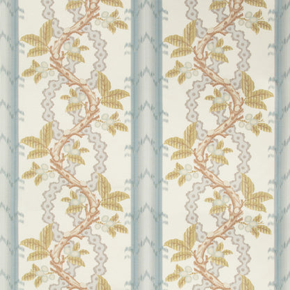 Josselin Cotton And Linen Print Fabric by Brunschwig & Fils in Slate/Grey