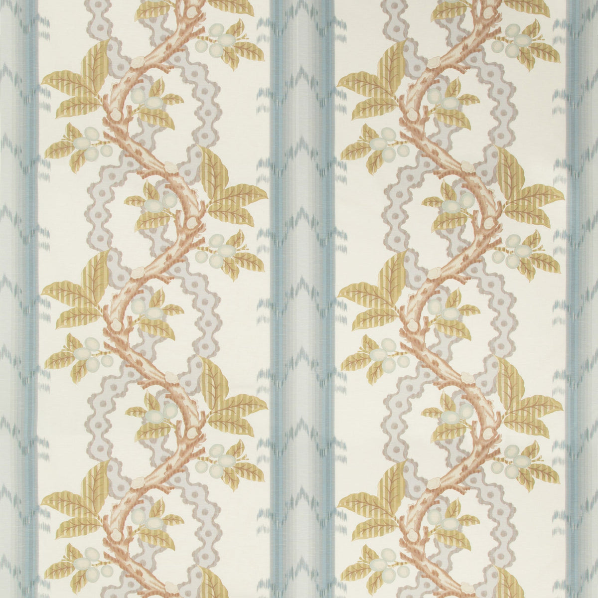 Josselin Cotton And Linen Print Fabric by Brunschwig & Fils in Slate/Grey