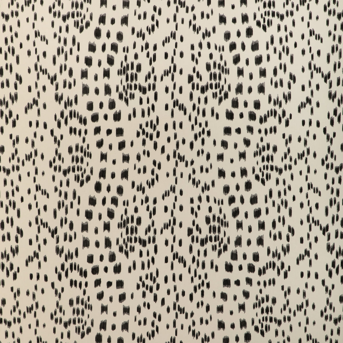 Les Touches Cotton Print Fabric by Brunschwig & Fils in Black