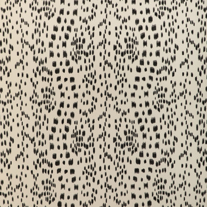 Les Touches Cotton Print Fabric by Brunschwig & Fils in Black