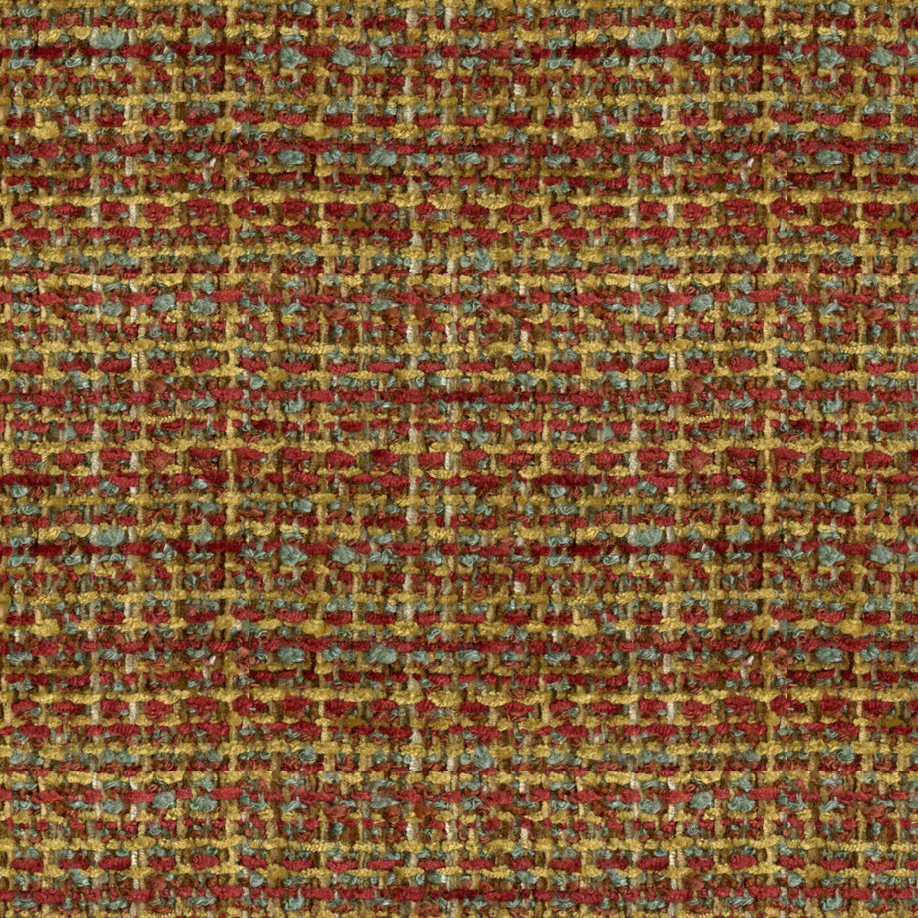 Boucle Texture Fabric by Brunschwig & Fils in Red/Gold