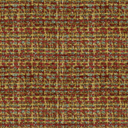 Boucle Texture Fabric by Brunschwig & Fils in Red/Gold