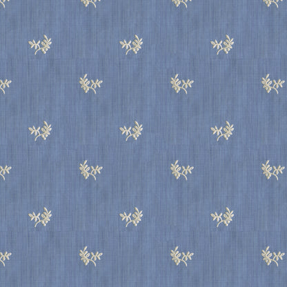 Bayberry Strie Fabric by Brunschwig & Fils in Canton Blue