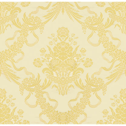 Charlieu Lampas Fabric by Brunschwig & Fils in Ivoire