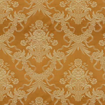 Charlieu Lampas Fabric by Brunschwig & Fils in Cognac/Ivoire