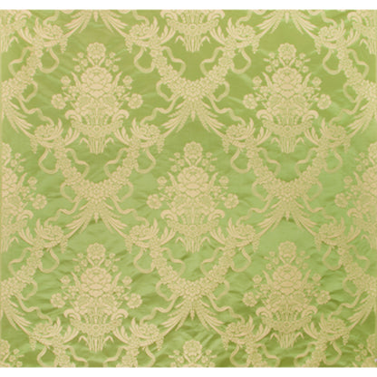 Charlieu Lampas Fabric by Brunschwig & Fils in Vert/Ivoire