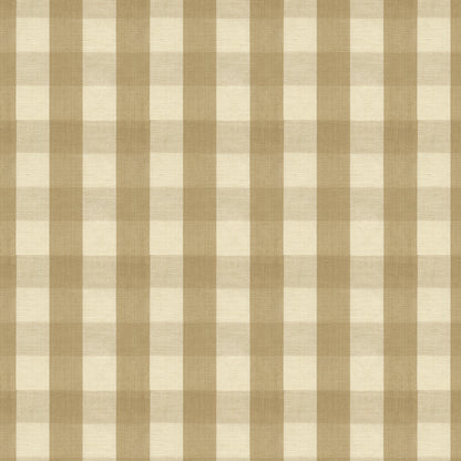 Carsten Check Fabric by Brunschwig & Fils in Tan
