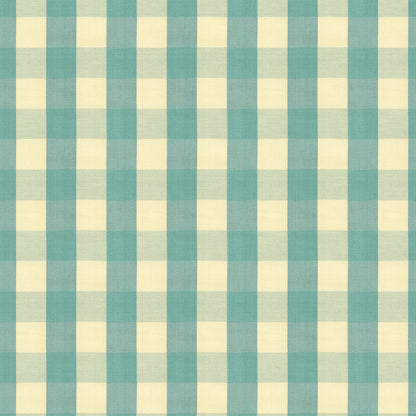 Carsten Check Fabric by Brunschwig & Fils in Aqua
