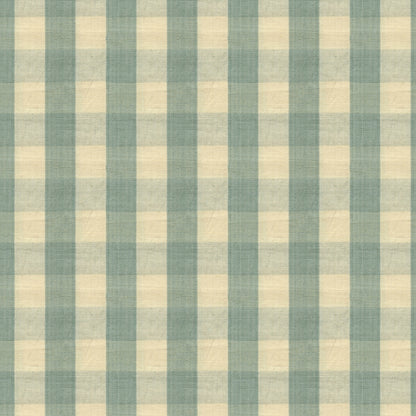 Carsten Check Fabric by Brunschwig & Fils in Pale Blue And Cream
