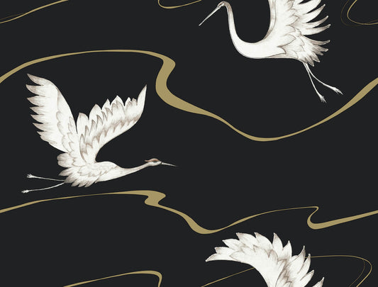 Soaring Cranes Wallpaper