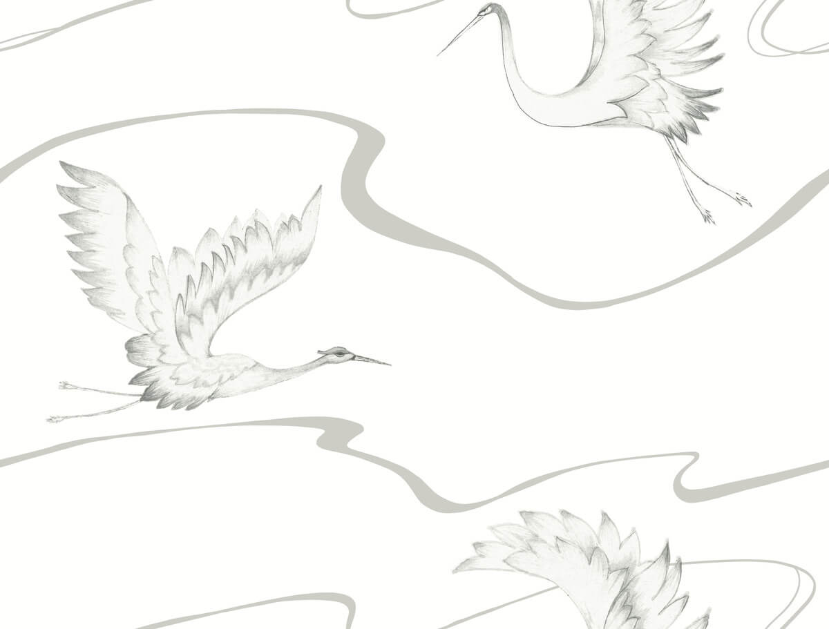 Soaring Cranes Wallpaper