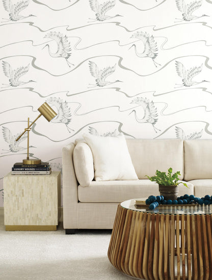 Soaring Cranes Wallpaper