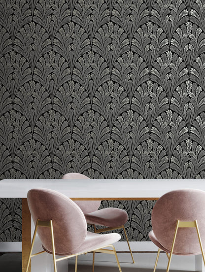 Shell Damask Wallpaper