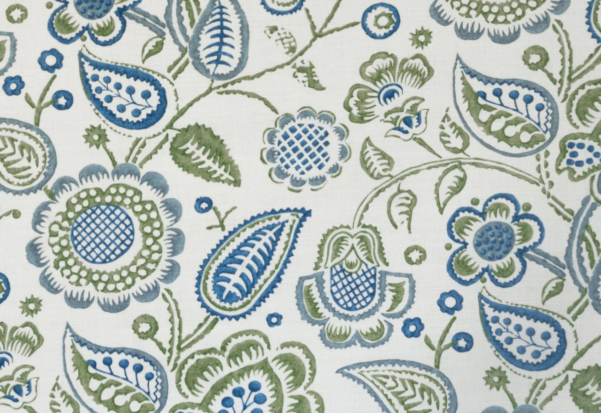 Bepton Fabric by Titley & Marr in Royal Persian & Emerald
