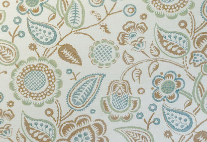 Bepton Fabric by Titley & Marr in Aqua, Opal & Flax