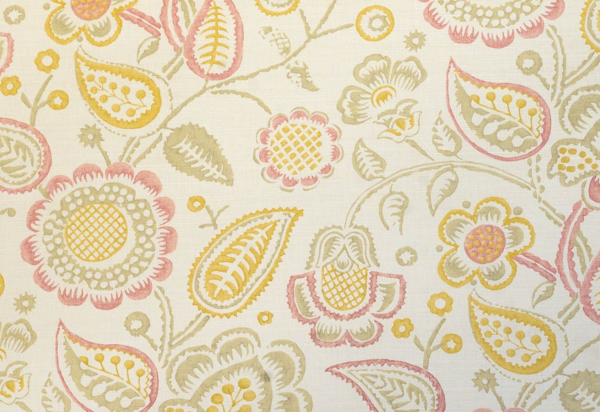 Bepton Fabric by Titley & Marr in Maize, Blush & Olive