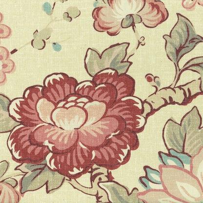 Bloomsbury Floral Fabric by Titley & Marr in Rose & Celadon