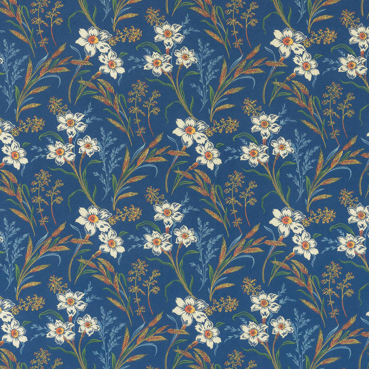 Véra Fabric by Décors Barbares in Blue
