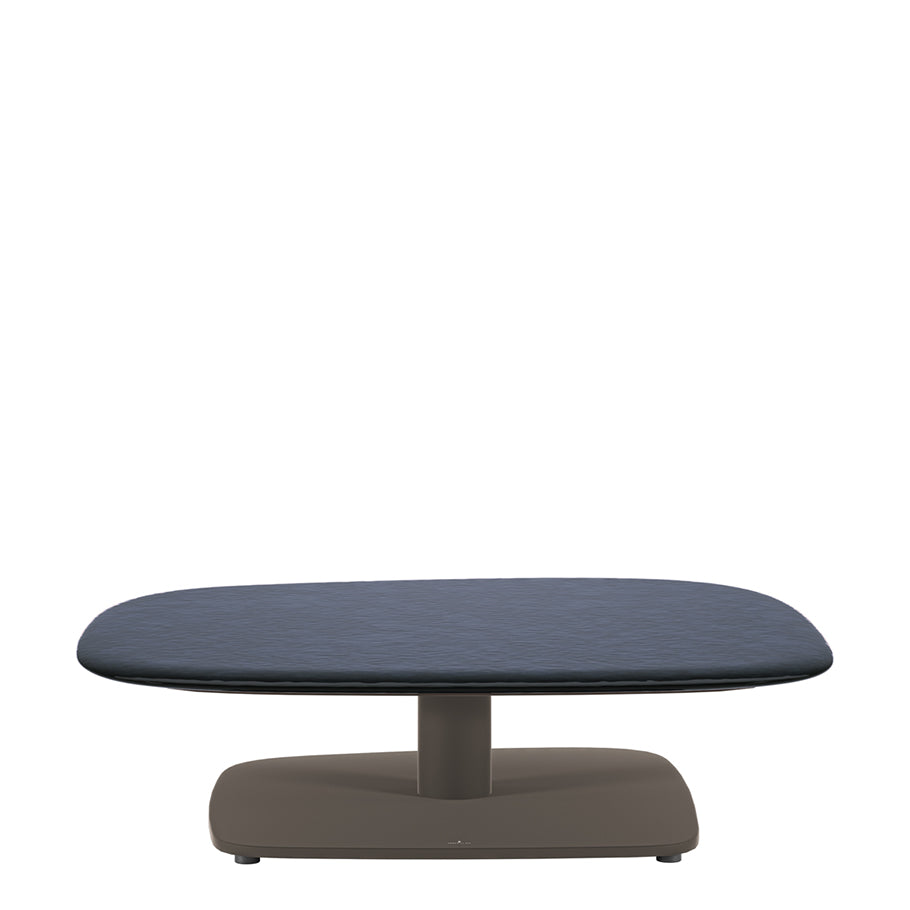 Boheme Indoor Stone Top Cocktail Table Rectangle 81 by JANUS et Cie in Bronze/Mariana