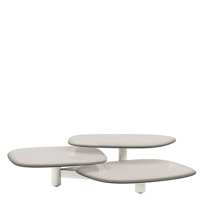 Boheme Indoor Stone Top Cocktail Table Trio by JANUS et Cie in Talc/Mojave