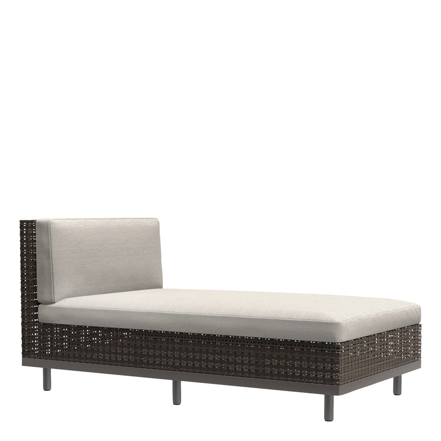 Boxwood Module Chaise Lounge by JANUS et Cie in Mica