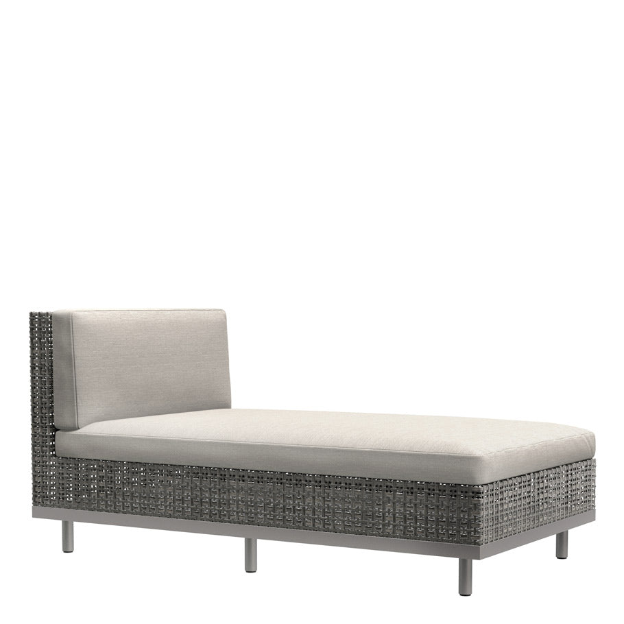 Boxwood Module Chaise Lounge by JANUS et Cie in Smoke