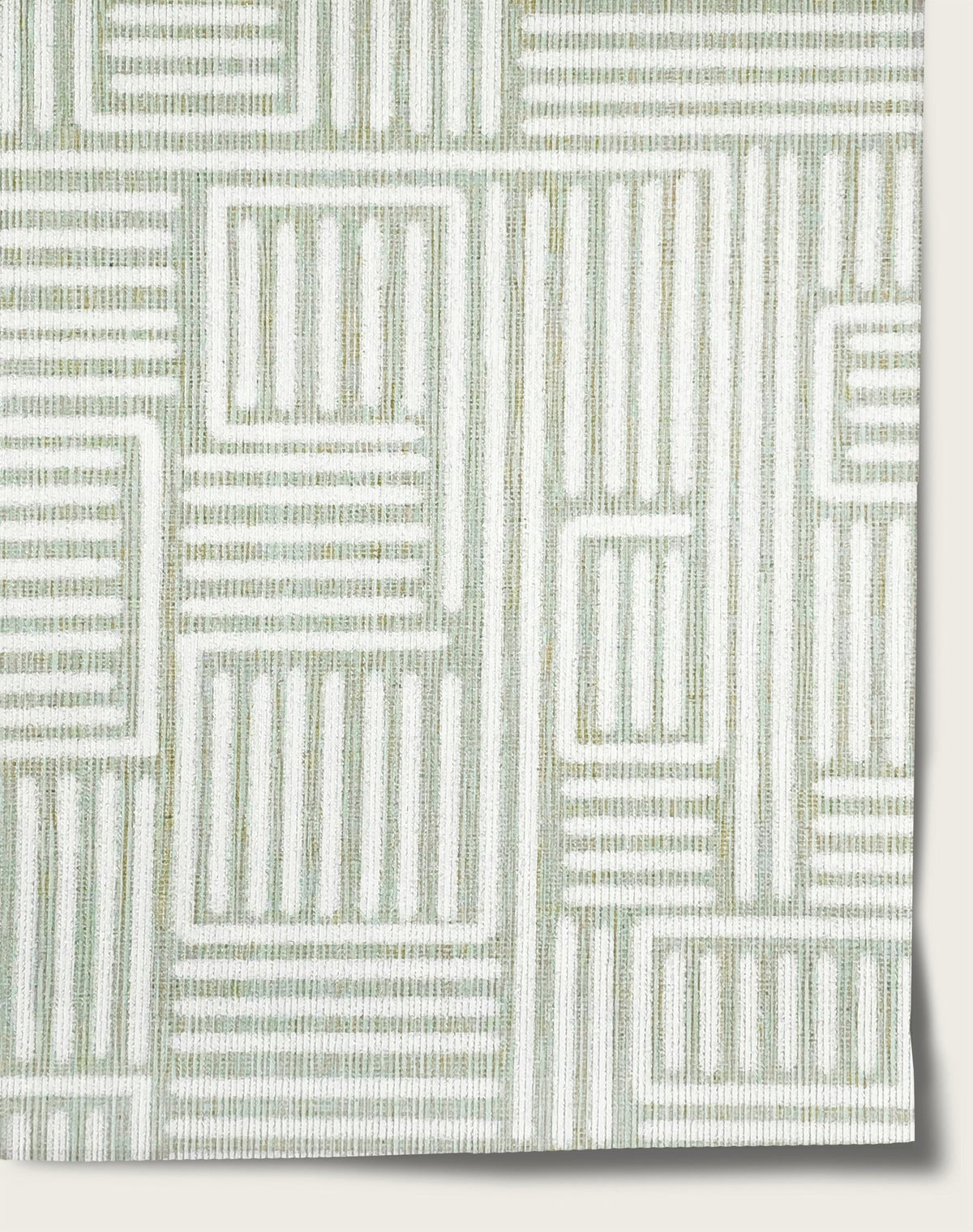 Brickwork Wallpaper by Aux Abris in Fern Green