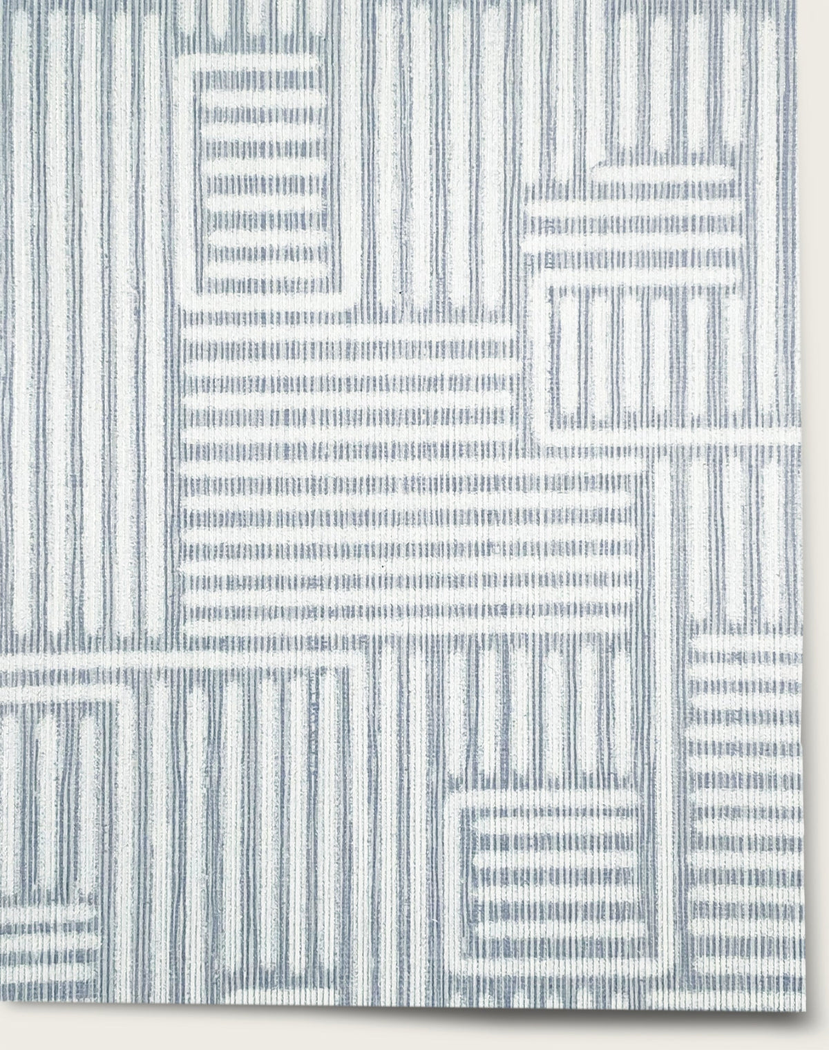 Brickwork Wallpaper by Aux Abris in Bluestone